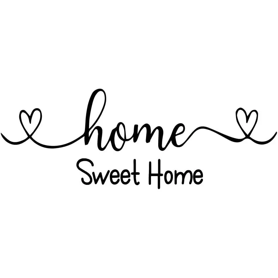 Sweet  Heart Shape - Carved Vinyl Separated Letters  Décor Art Letters Vinyl Wall Decal Sayings
