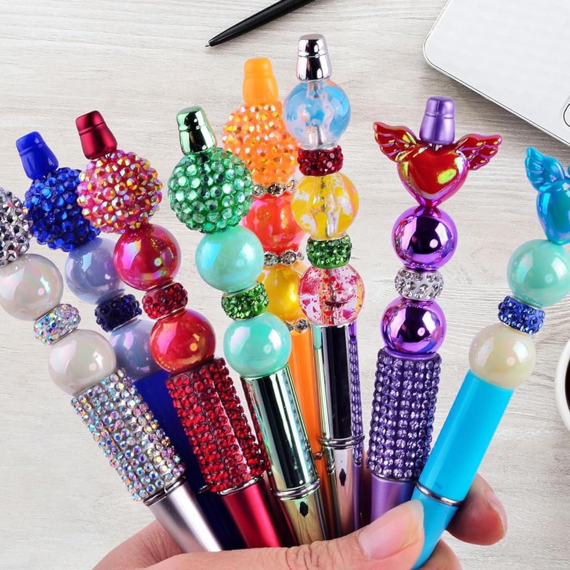 Rhinestone Decorated Beads, 100pcs/set Large Hole Crystal Hanging Beads, DIY Spacer Beads for Bracelets, Earrings, Necklaces, Crafts Production Supplies, Jewelry Making Kit, Bead Assortment