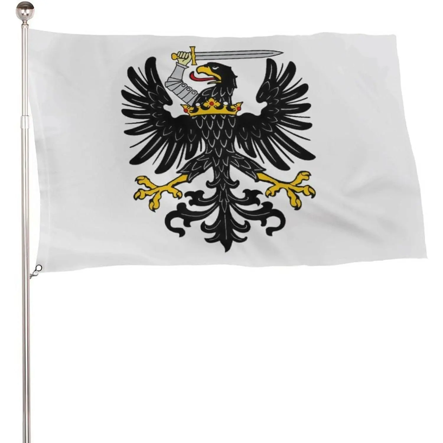 Prussia 1466 Historical War Banner, Lightweight 115D Polyester 5x3 Ft Flag with 2 Metal Eyes, Festive Home Supplies Backdrop, Banners