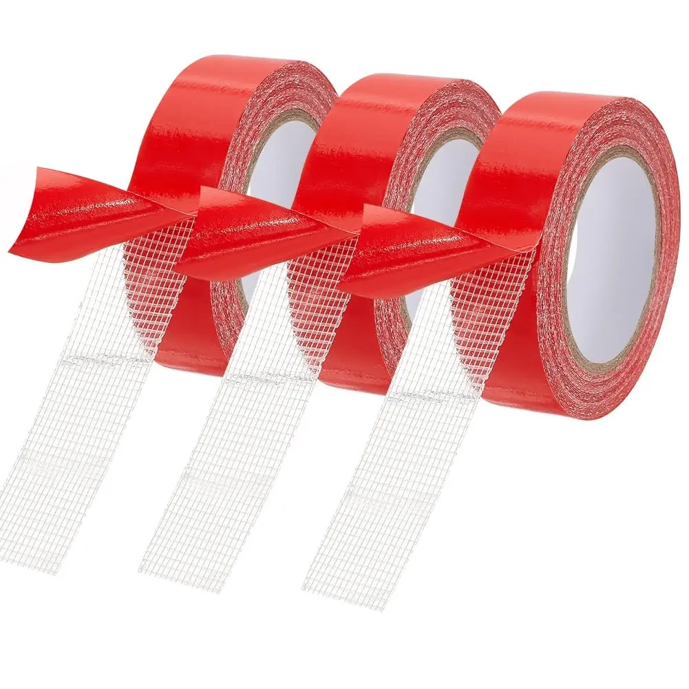3 Rolls 15m/16.4 Yards Red Bookbinding Tape 0.7 Inch Wide Double Sided Adhesive Book Repair Tape, Book Hinging Repair Tape for Binding Repair of Old Books Bookbinding Supplies