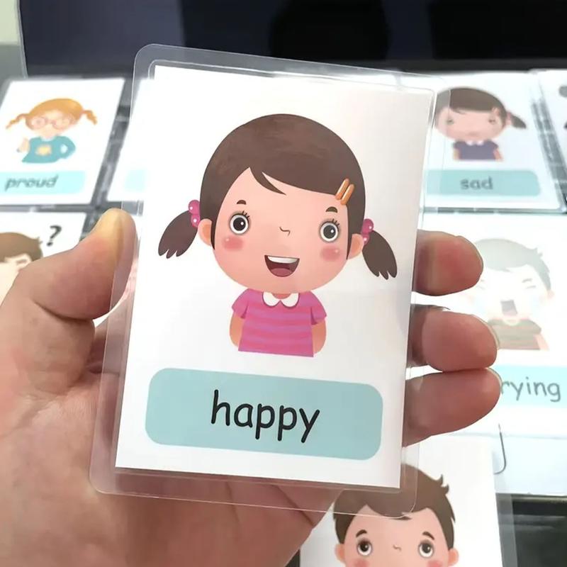 12 Colorful Waterproof Plastic Learning Cards, Early Education Flashcards for Kids, Pre-School Color Recognition & Vocabulary Development