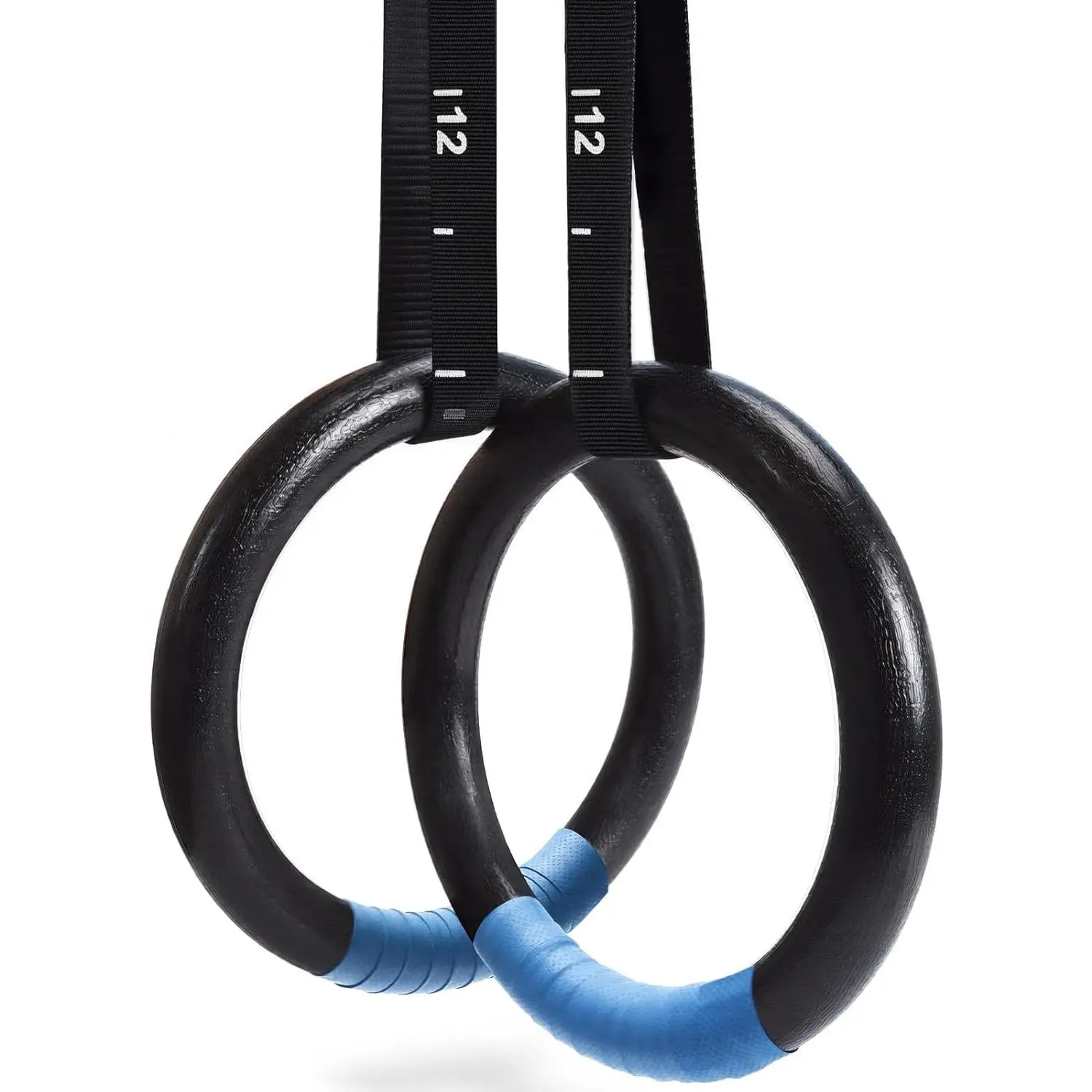 Gymnastic Rings Capacity with  Adjustable Buckle Straps Pull Up Exercise Rings Non-Slip Rings for Home Gym Full Body Workout