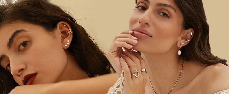 MILACOLATO 2 Pairs 925 Sterling Silver Flat Back Earrings for Women Dainty CZ Flatback Cartilage Earring Small Helix Tragus Multiple Piercing Jewelry