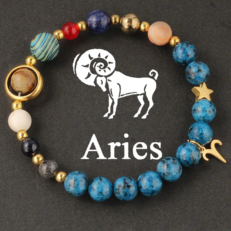 Zodiac Beaded Artificial Crystal Bracelet for Men & Women, Fashion Jewelry Gift Idea, Trendy Versatile Accessory, Perfect Birthday Present, Bracelet with charms, Fashion Bracelets #GLOBAL PICKS