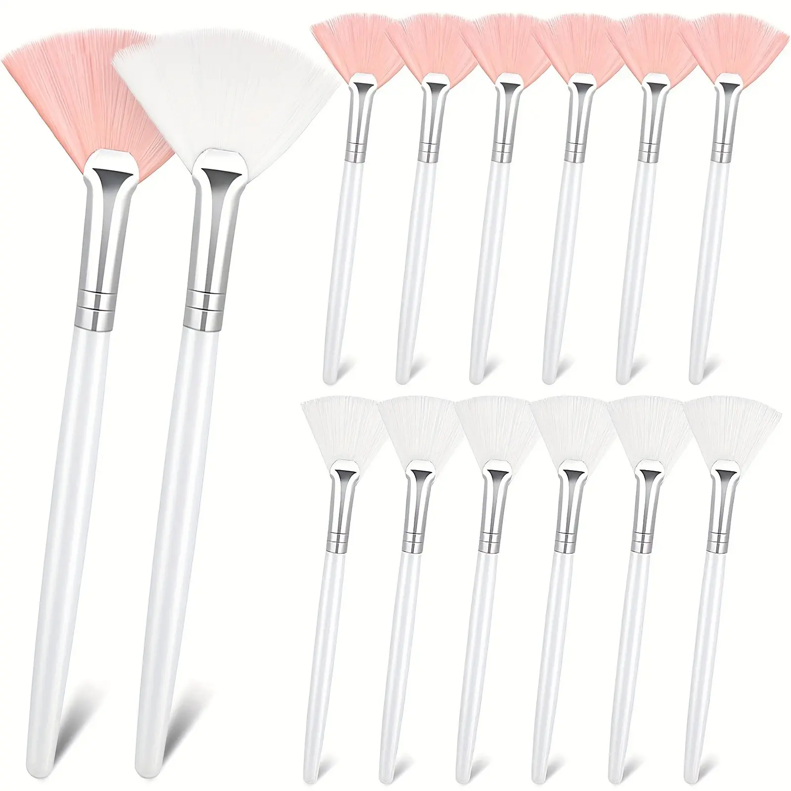 Fan Brushes Facial Applicator Brush Soft Makeup Mask Acid Applicator Brush Esthetician Cosmetic Brush for Mud Cream, Makeup Peel