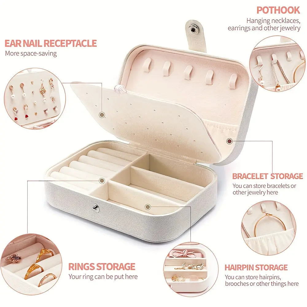 Personalized Custom Name Vintage Synthetic Leather Jewelry Organiser Single Box - Pink Floral Letter Design, Compact Durable Travel-Ready, Multifunctional with Earring Hooks, Necklace Compartment for Bracelets, Rings, Earrings, Ideal Gift for Girls