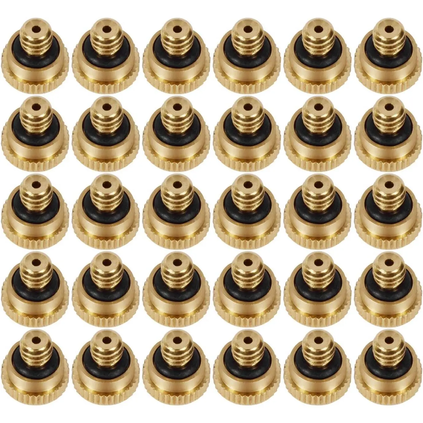 0.016" Orifice (0.4mm) Thread UNC 10/24 Brass Misting Nozzles 30 count | Low  Atomizing Misting Sprayer Water Hose Nozzle for Greenhouse, Landscaping, Outdoor Cooling Mister System