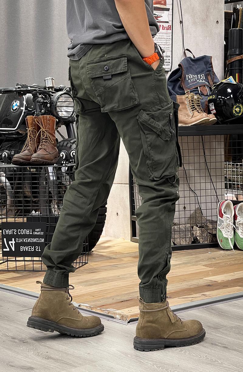 Spring and Autumn American workwear pants for men, straight leg functional outdoor tactical casual pants for men, leg tied pants for men Spring and Autumn American workwear pants for men, straight leg functional outdoor tactical casual pants for men, leg tied pants for men