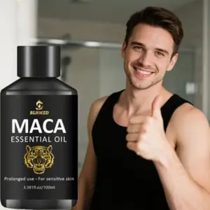 Men's Maca Massage Oil – a gentle, skin-nourishing essence oil. Soothes the skin and is suitable for sensitive skin; gentle and non-irritating. Ideal for at-home body massage; formulated with natural Maca extract.