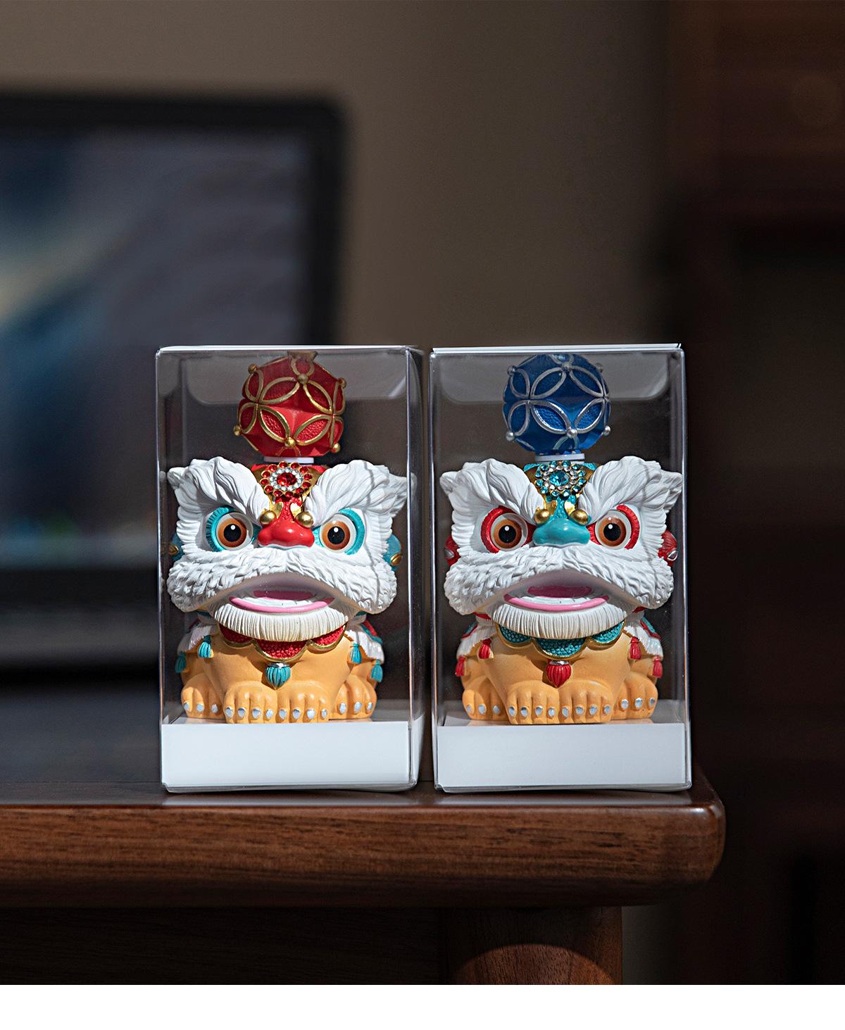 Creative Oriental Lion Ornament Unique Desktop Decoration Decorative Item Craft Birthday Gift Party Favor Personal Collection Ornament