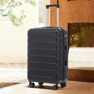 28-Inch ABS Hard Shell Large Checked Luggage - Scratch-Resistant Surface, 4 Multi-Directional Wheels, Combination Lock, Side Hanging Hooks - Multi-Color Options for Long-Haul Travel, Oversized Packing - P437148