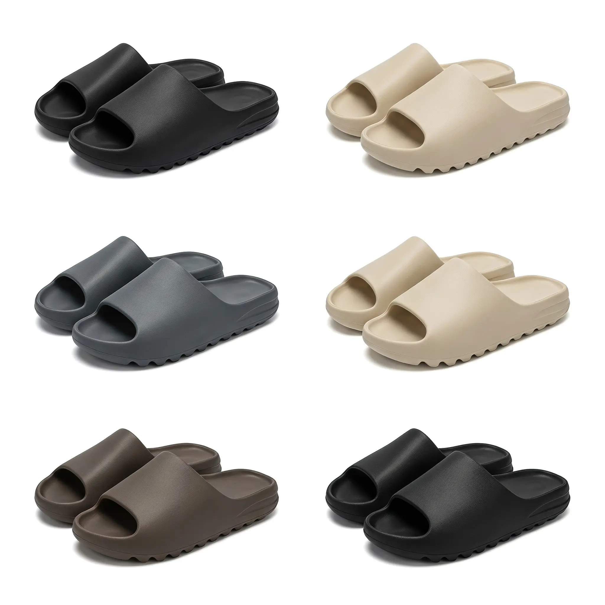 Solid Color Comfy EVA Slides for Men & Women – Lightweight, Non-Slip, Breathable Open-Toe Slippers