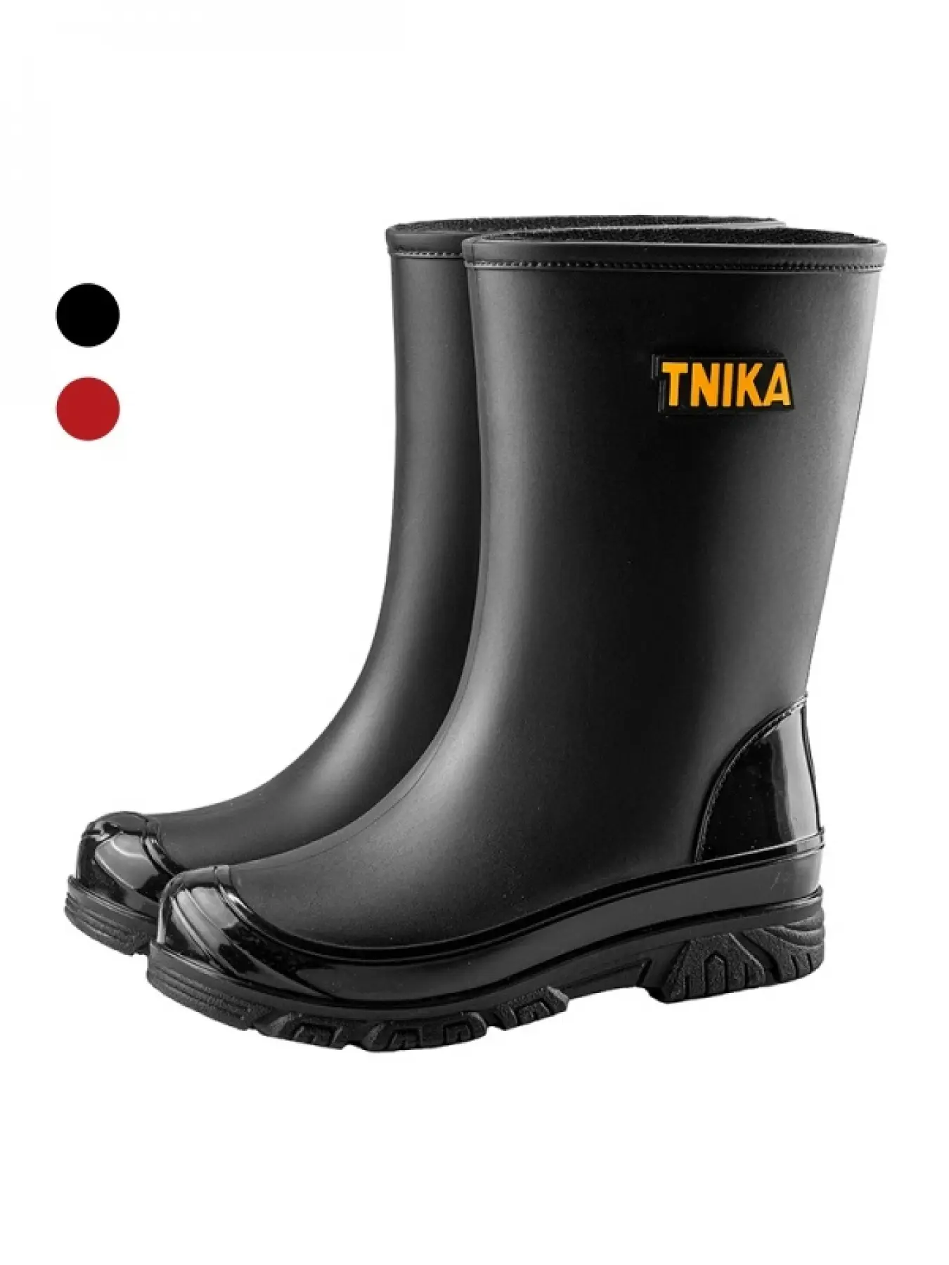 Men's Matte Simple Mid-calf Rain Shoes, Gloss Reinforced Toe One-piece Waterproof Rubber Boots For Farm Cultivation & Car Washing Household Cleaning Chores