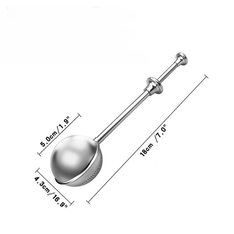 Baking Game-Changer! Stainless Steel Push-Type Flour Duster Sifter, Long Handle for Even Powder Sugar/Flour Sprinkling, No-Mess Kitchen Gadget for Home Baking