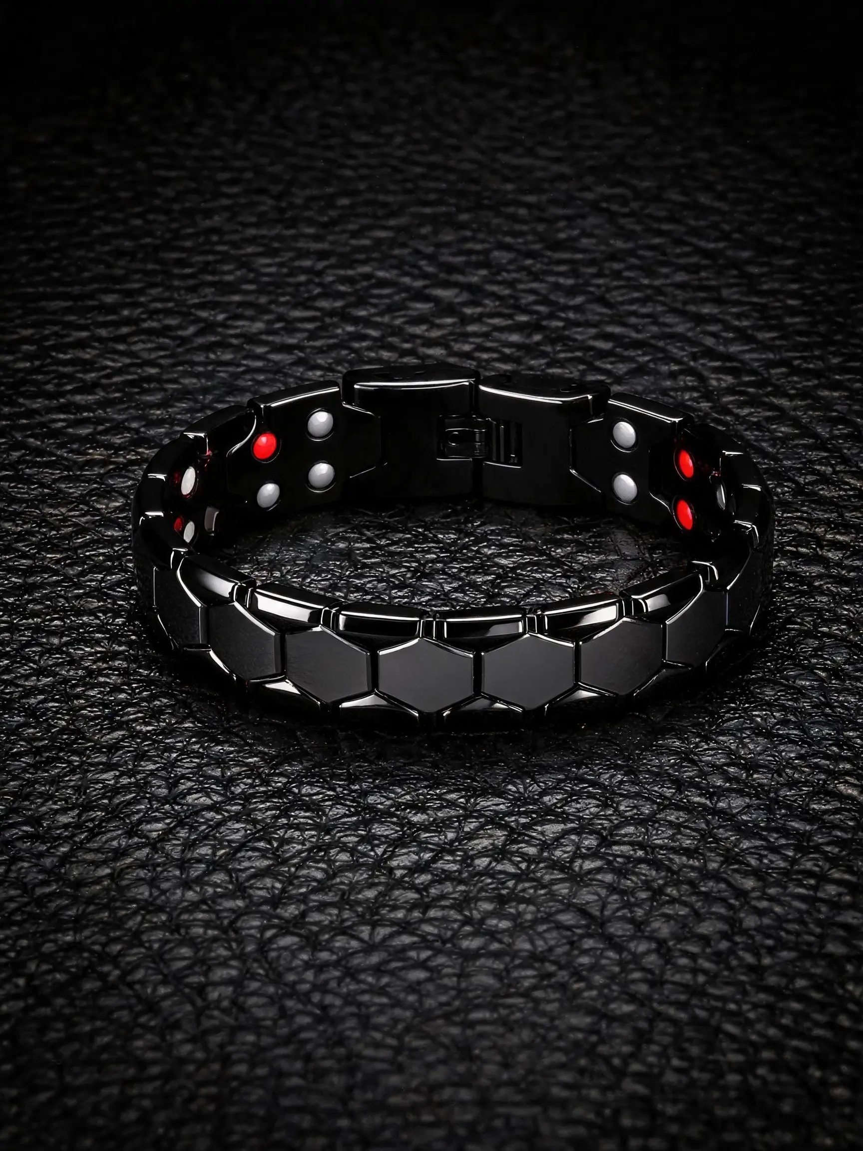 Matte Hexagonal Men's Steel Band Fashion Bracelet, Hardcore Minimalist Design, Elevate Your with Cool Aesthetic Vibes