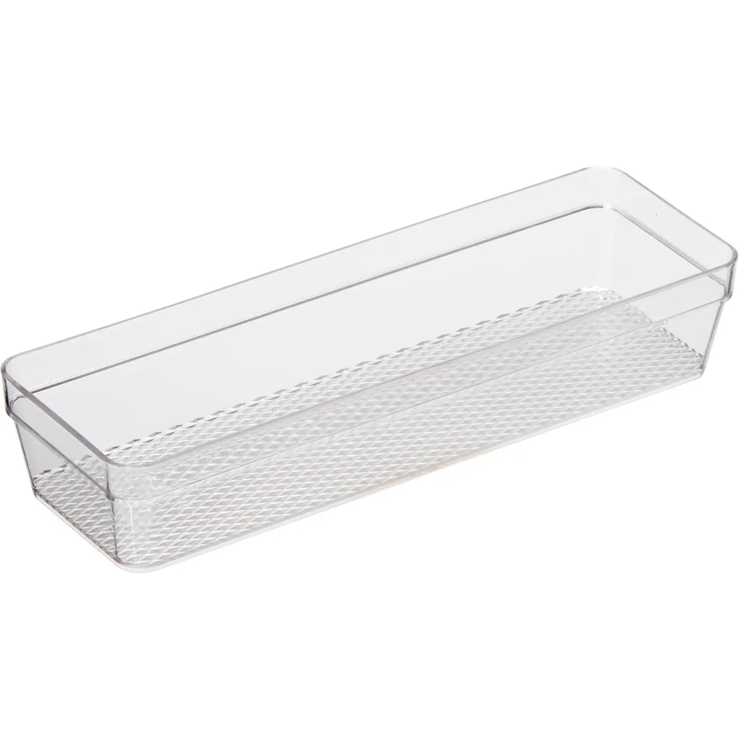 Clear Drawer Organizer - 3" X 9.5" - Ideal for Organizing Kitchen Drawers, Office, Desk, Silverware, Kitchen Utensils,  and Bathrooms