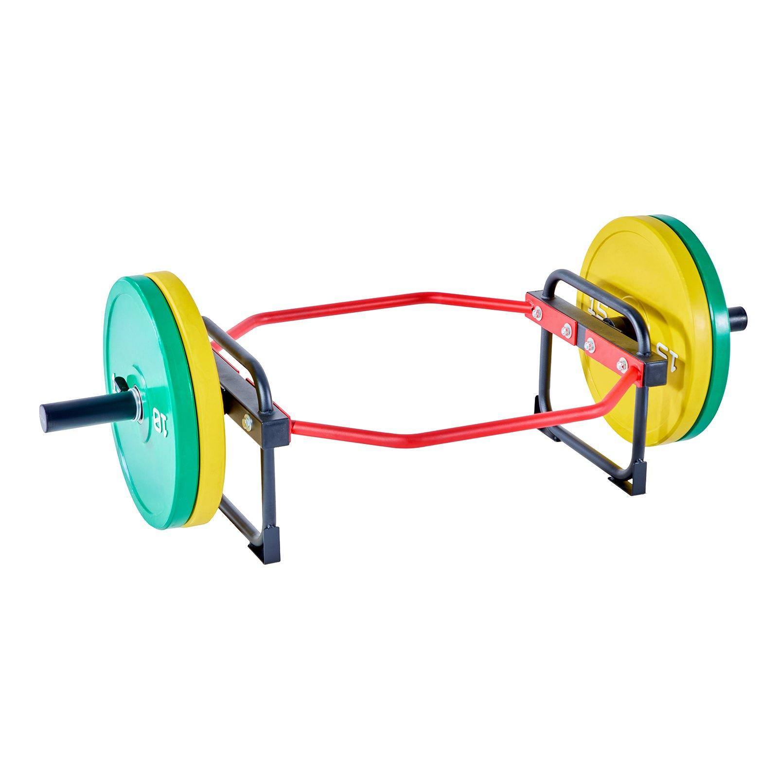 VEVOR Detachable Trap Hex Bar, 2-Inch Barbells, 500 LBS Capacity Easy-to-Install Strength Training Equipment for Squats, Deadlifts, Shoulders Comfortable Training Home Gym