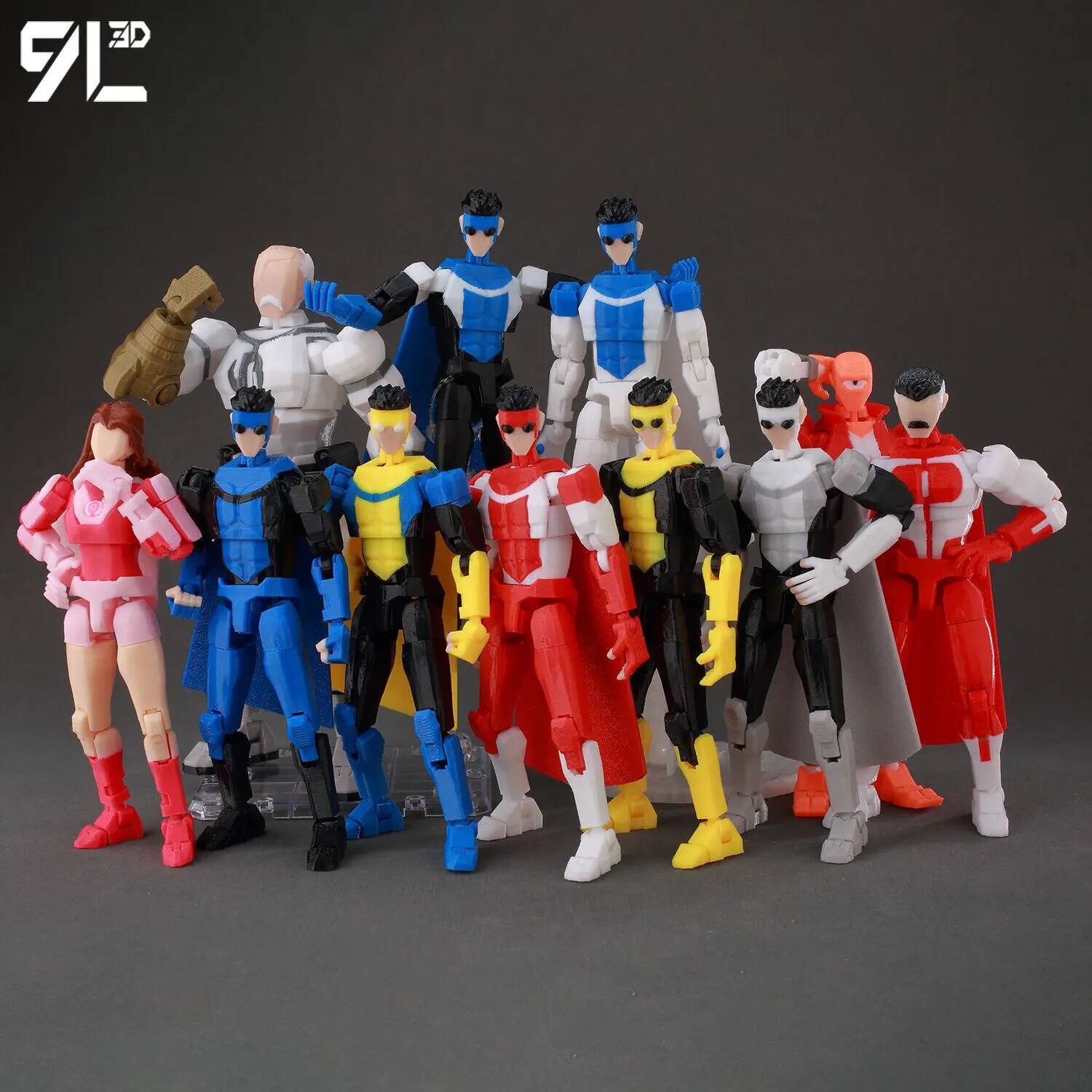 9L3D Printed Superheroes Invincible 2.0 Anime Multi-Jointed Shapeshift Toys Action Figures Mannequin Model Ornaments Gifts