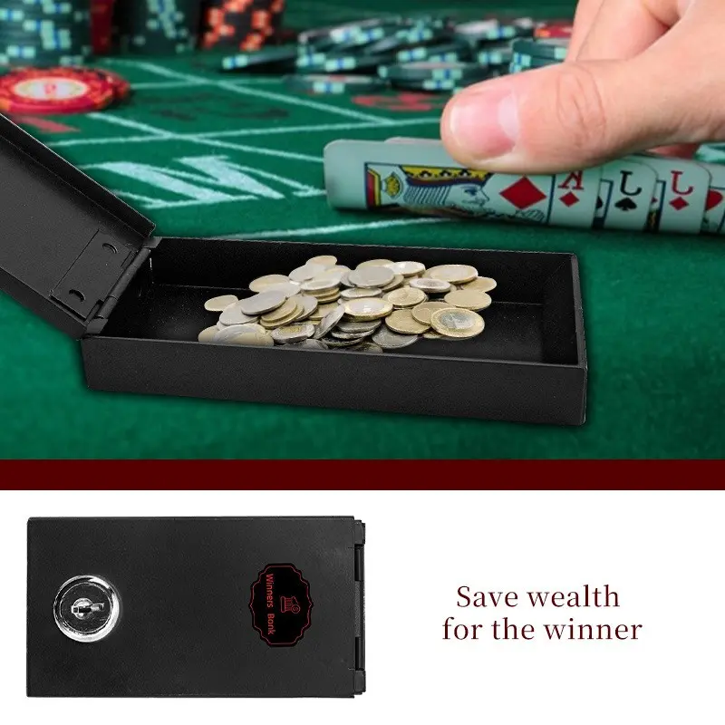 Durable Fire-Resistant Safe Box with Key Lock, Reusable Portable Small Metal Cashbox, Winner Bank Money Box, Fireproof Safe Box, 1/2pcs