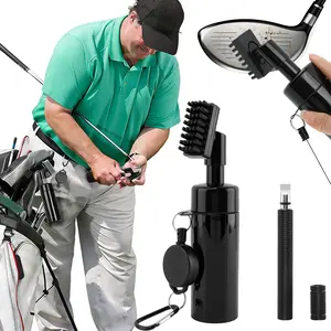 Golf Club Water Brush Cleaner - Groove Sharpener, Golf Cleaning Kit - Essential Golf Gear Leak-Proof Retractable Buckle with Mountaineering Clip Design