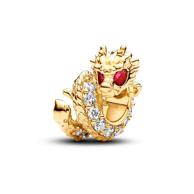 NEW Gold Lucky Heart Flower Dragon Snowflake Family Tree Charm Bead Fit Original Europeans 925 Silver Bracelet DIY Jewelry Gift