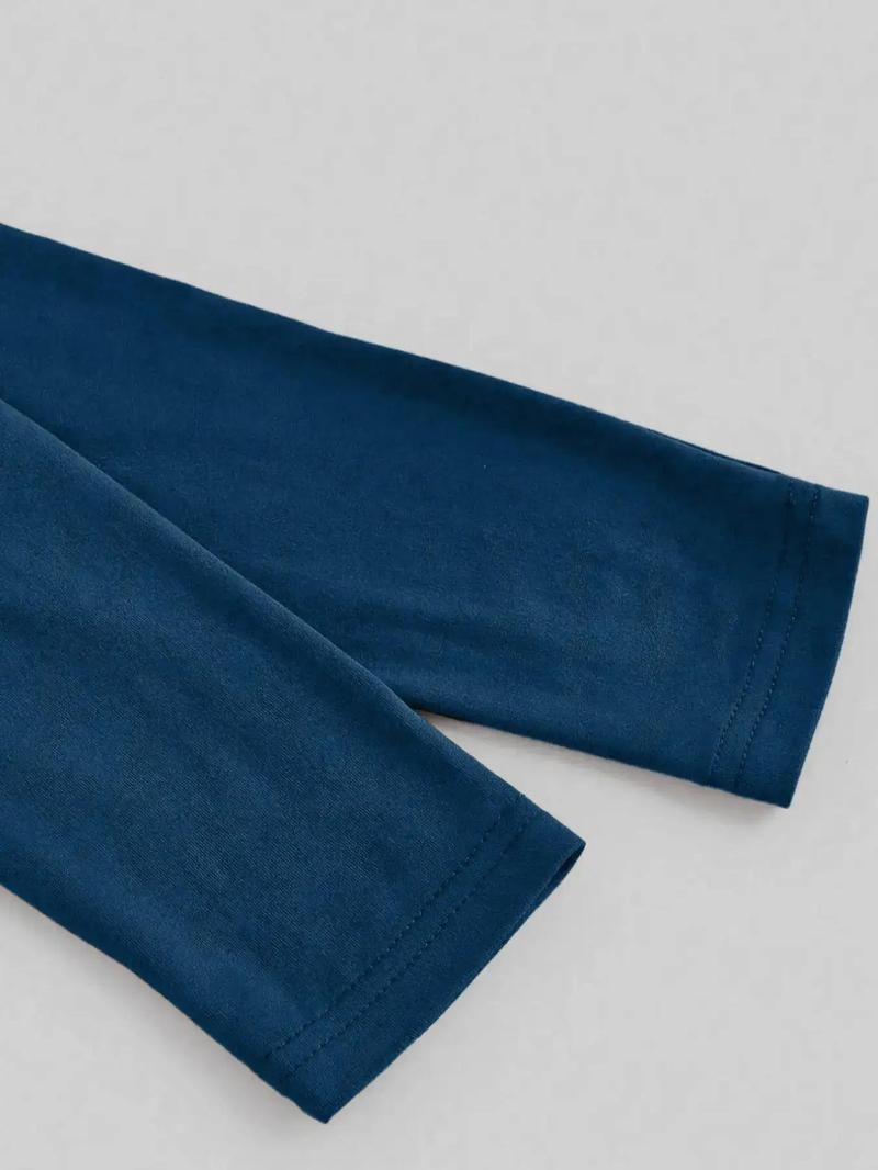 Men's Flag Print Round Neck Long Sleeve Tee, Athletic Sports Clothing, Regular Fit Casual Crew Neck T-shirt for Fall & Winter, Men's Top for Daily Wear