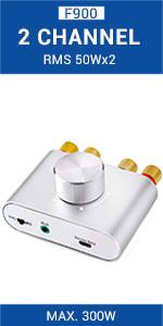 S-288 4 CH Bluetooth 5.0 Home Audio Amplifier, RMS 45Wx4, Max 600W HiFi Stereo Power Amplifier USB, SD, FM Class D Speaker Amp for Home Theater Karaoke, with Power Adapter & Rete Control