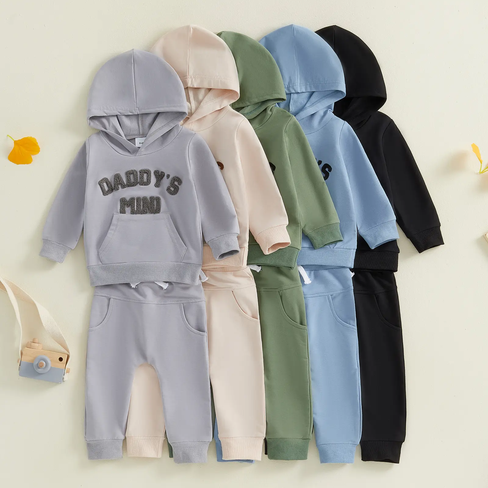 Toddler Boy Girl Clothes Baby Sweatsuit Hoodie Sweatshirt and Pants Outfits Toddler Sweatsuit Fall Winter Clothes Set 0-3Years