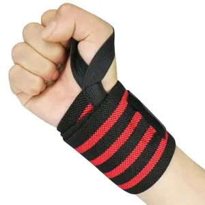 1 Pair Weightlifting Wrist Wraps for Men Women, Wrist Support Brace Straps with Thumb Loop, Compression Sports Bandage for Gym Training, Powerlifting, Workout & Joint Protection