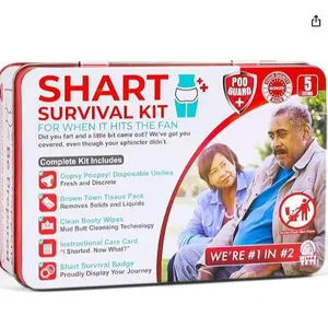 Witty Yeti Funny Novelty Prank Survival Kit, Hilarious Gag Gift for Parties & Office Exchange