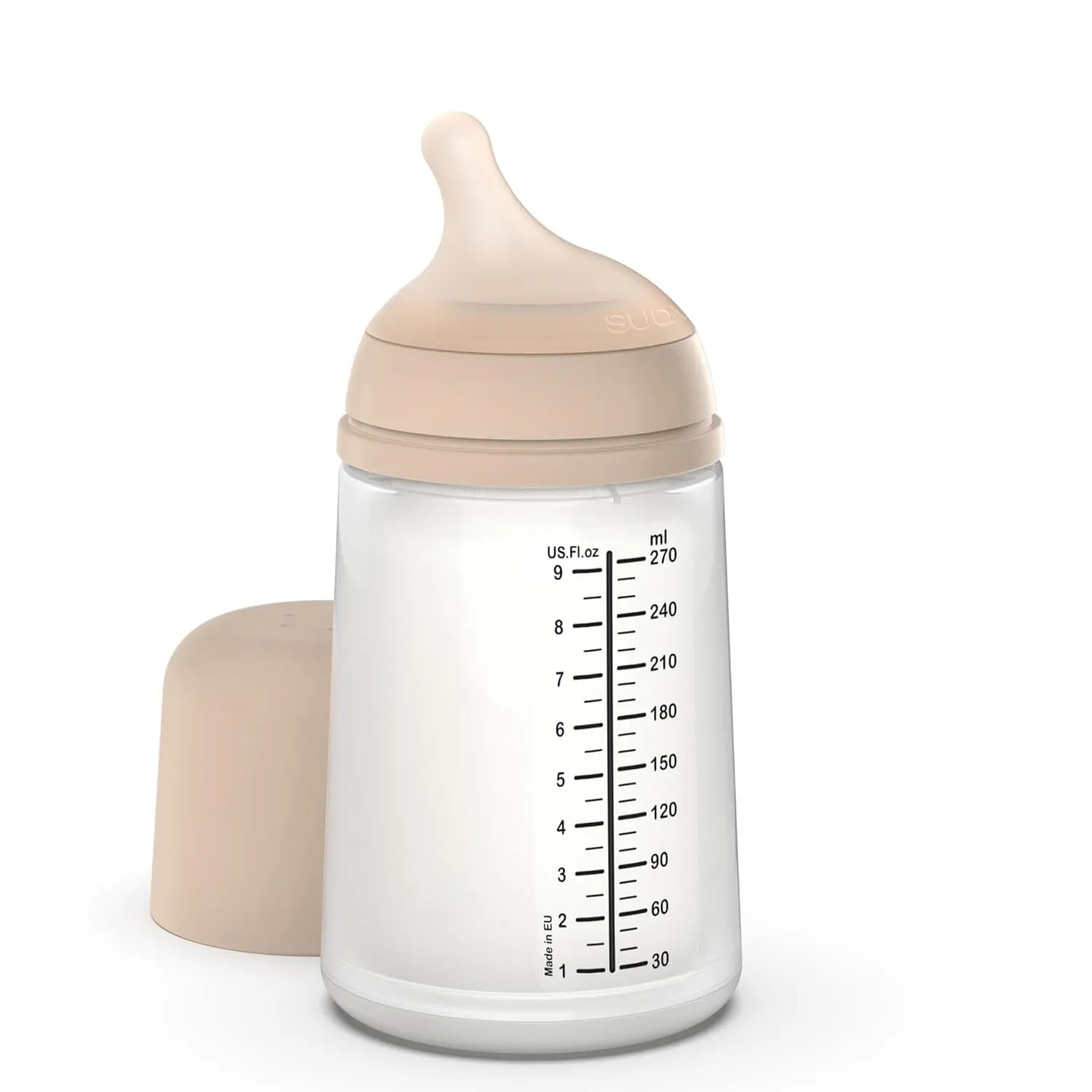 Anti Colic newborn Baby Bottle, No 1 Spanish Baby Bottle Brand, Minimizes Bottle Rejection & Nipple Confusion, Perfect  Breastfeeding Babies, 9 oz, Light Tone, Medium Flow New model straw cup drinking