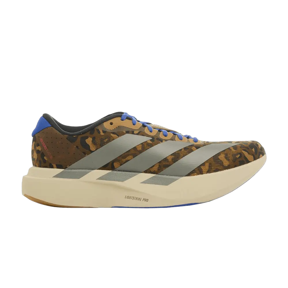 adidas Adizero Evo SL Unisex Running Shoes - Preloved Brown/Iron Metallic/Lucid Blue, Laces, Solid, Lightweight Synthetics, Daily Wear Lifestyle Casual Shoes JS4493