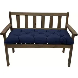 Outdoor Chair Cushions, Waterproof Tufted Bench Cushion for Outdoor Furniture, Garden Recliner Seat Cushions Waterproof Sofa Pads 40" x 20", Navy Blue, 1 Pack