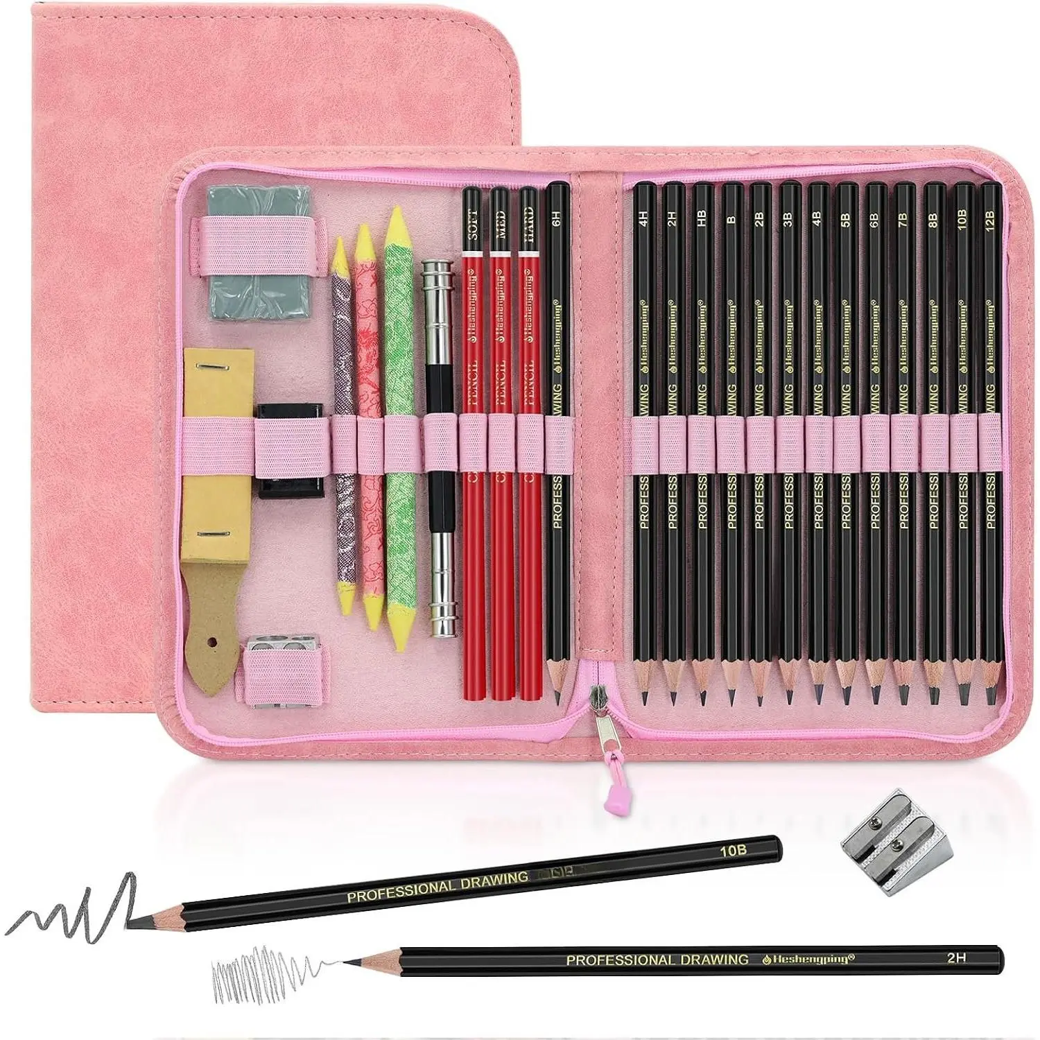 , Sketching and Drawing Pencils Set 26 count, Art Supplies Drawing pencil Kit,Graphite Charcoal Professional Pencils Set, Adults Beginners Artist