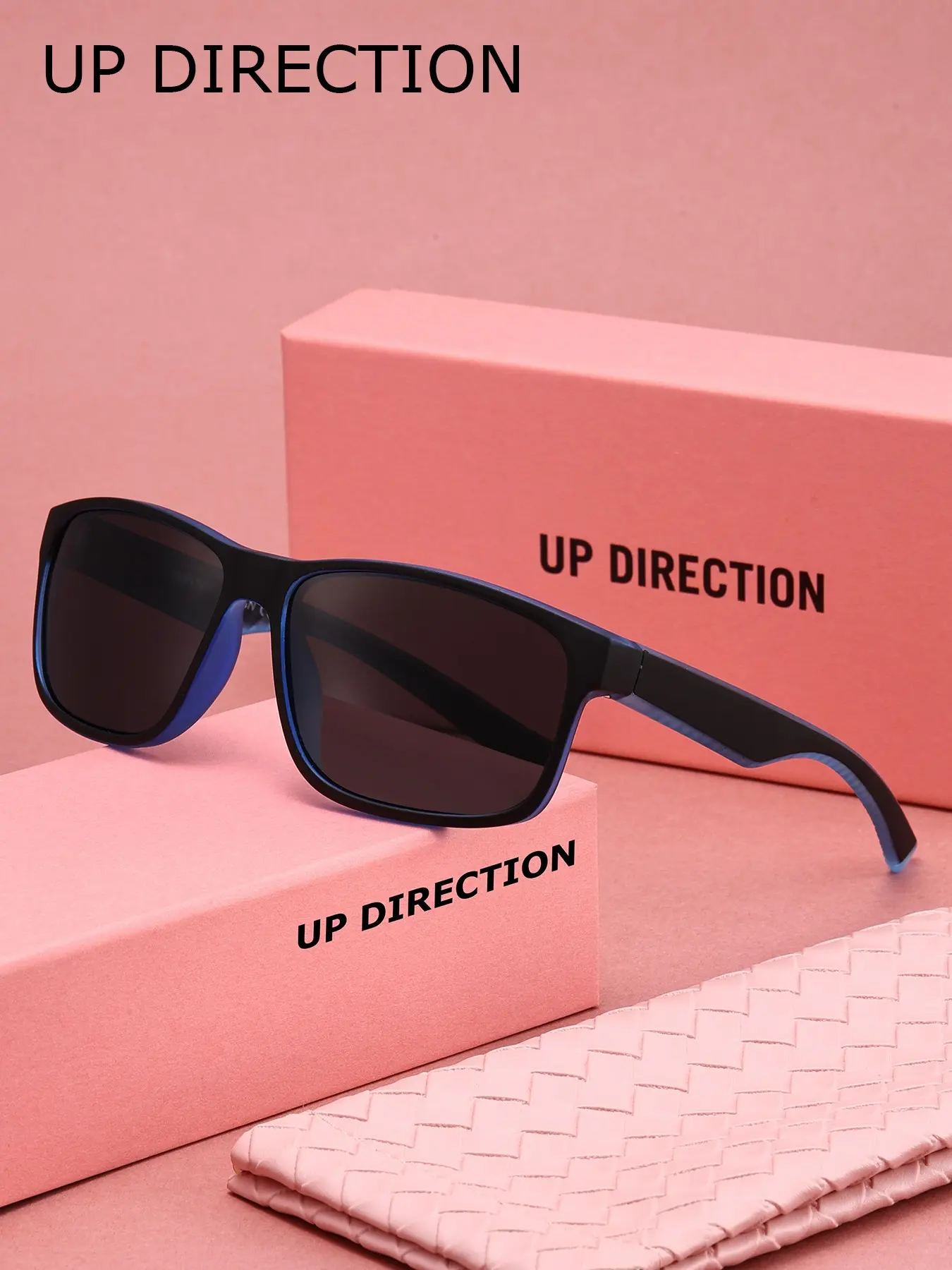 Up Direction Square Style Polarized Sunglasses UV Protection Unisex Business Driving Travel Daily Glasses