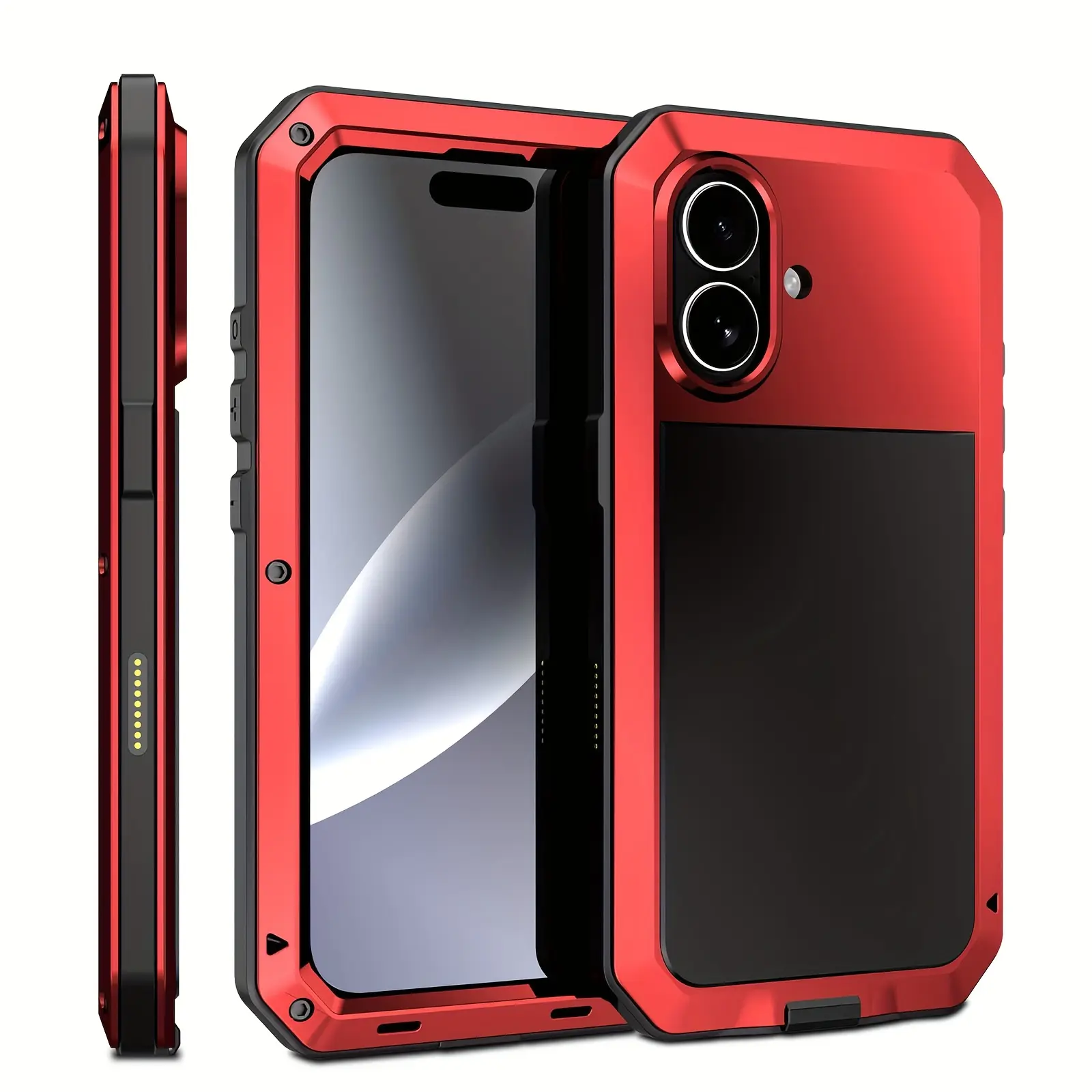 Heavy-Duty Anti-Drop Case for iPhone 17 16 15 14 13 12 11 Pro Max Plus Air, Military Full Enclosed Waterproof Dustproof Cover with Reinforced Corners & Integrated Tempered Glass
