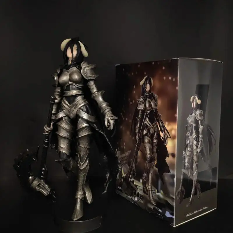 Stock Overlord Albedo Armored Beautiful Girl Action Figure Collectible Model Desktop Car Decoration Ornament Model Toy