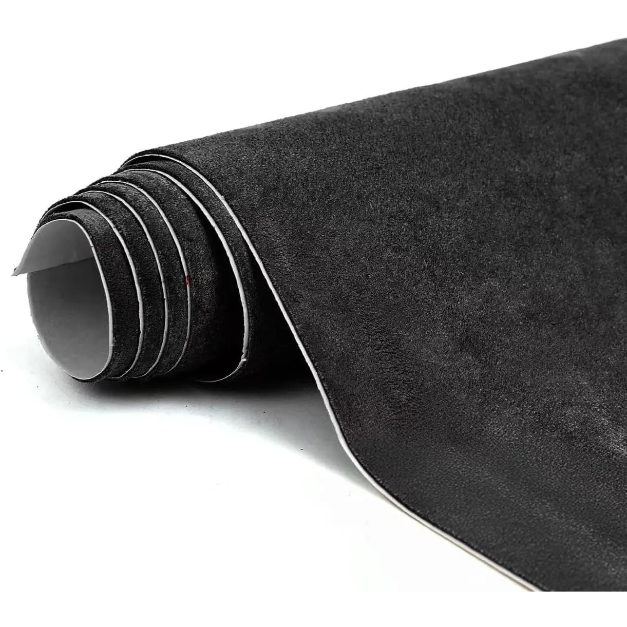 Premium Black Suede Fabric Wrap - 17x70 inch Suede Wrap for Car Interior - Self-Adhesive Microfiber and Synthetic Leather, Stretchable Interior Film for Car and Home Decor