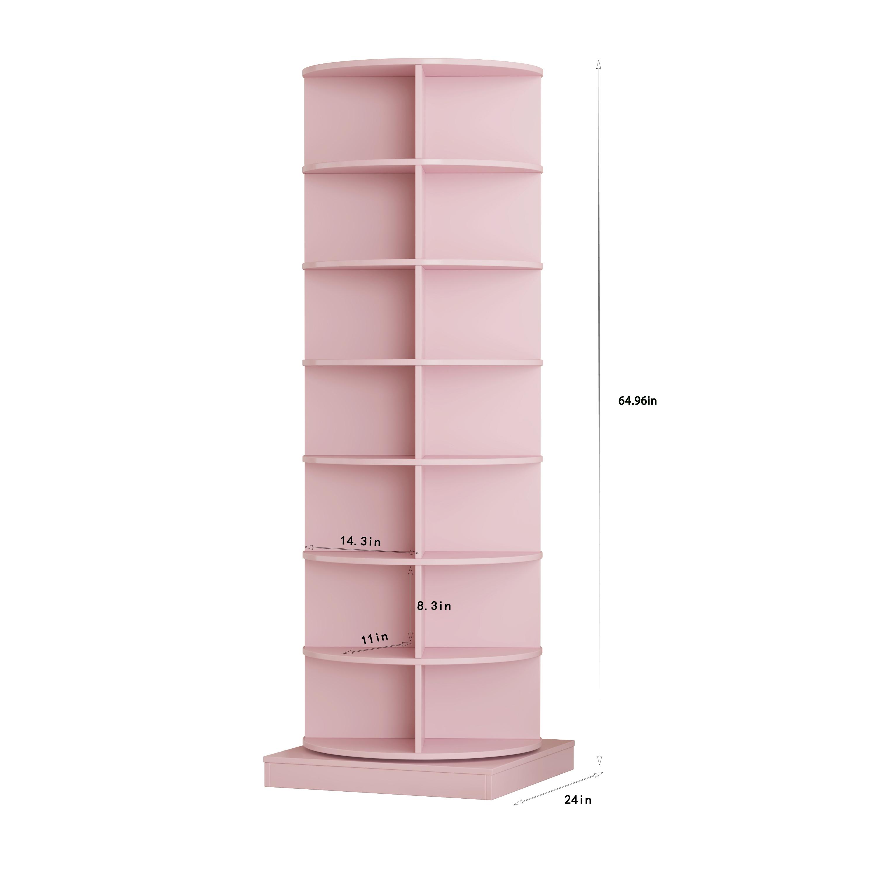New 360 pink rotating shoe cabinet with 7 layers can accommodate up to 28 Paris shoes