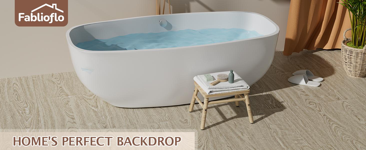 Peel and Stick Tile, 20 Pcs 12" x 12" Waterproof Wood Grain Luxury Vinyl Plank Flooring, Easy DIY Self Vinyl for,, Living Room, Light Brown