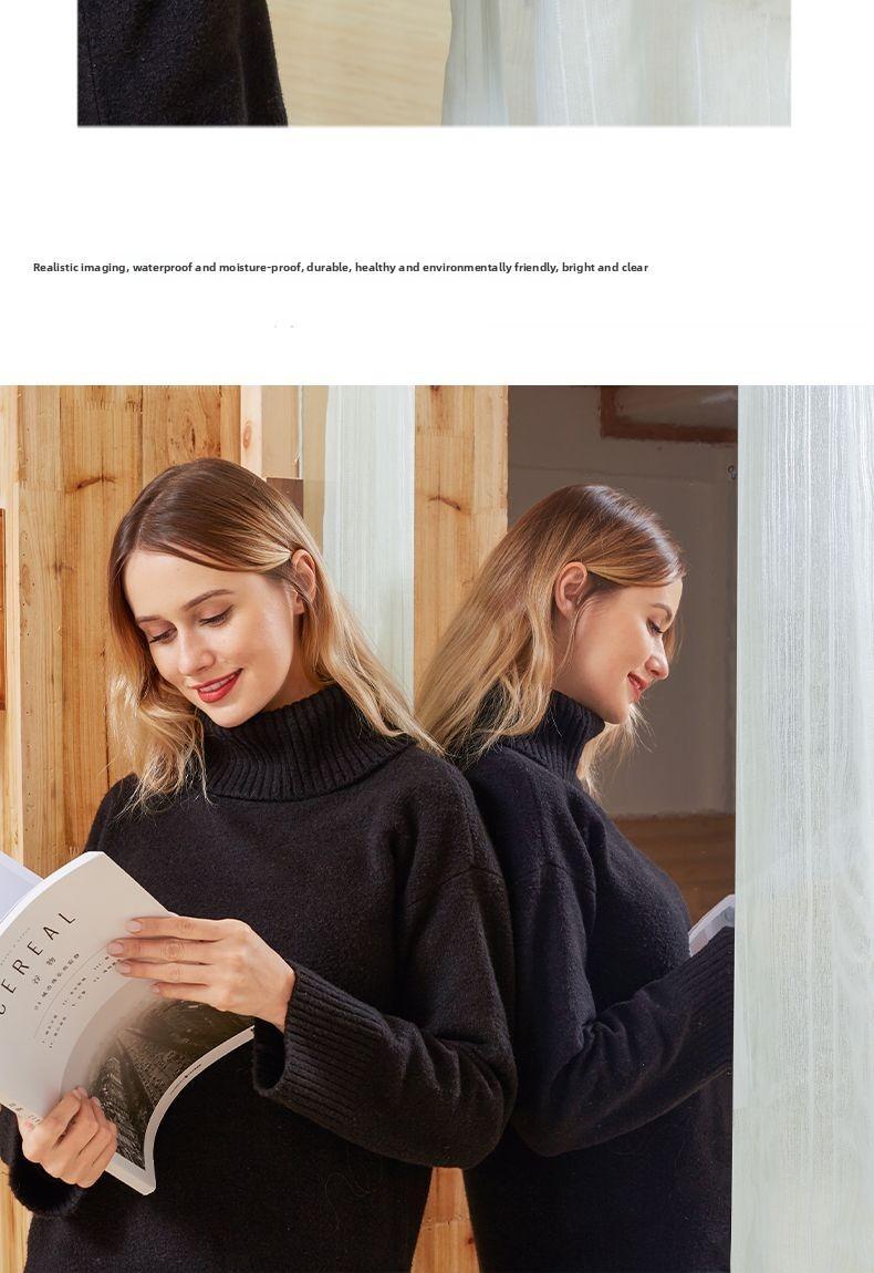 Self-adhesive mirror sticker with backing tape, 20 × 40 inch, soft glass mirror for self-service/glass doors, home use, full-length mirror, Instagram‑style bedroom reflective film