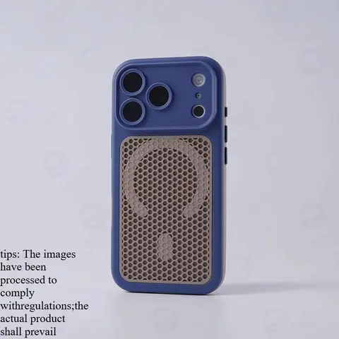 Luxury Magnetic Mesh Cooling For Magsafe Case Magnetic Protective Drop Proof Cover for iPhone 17 17Pro Max 16 Pro 15 14 Wireless Charging Hit Color Hard Armor Cover