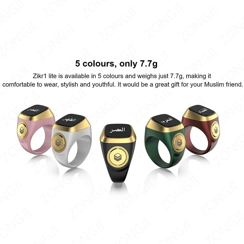 2025 Smart Zikr Ring Praise Tasbih Tally Electronic Digital Counter for Muslims Prayer Time Vibration Reminder Waterproof