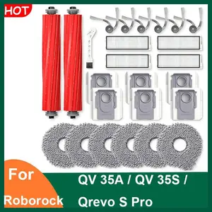 Replacement Accessories for Roborock QV 35A / QV 35S / Qrevo S Pro Robot Vacuum