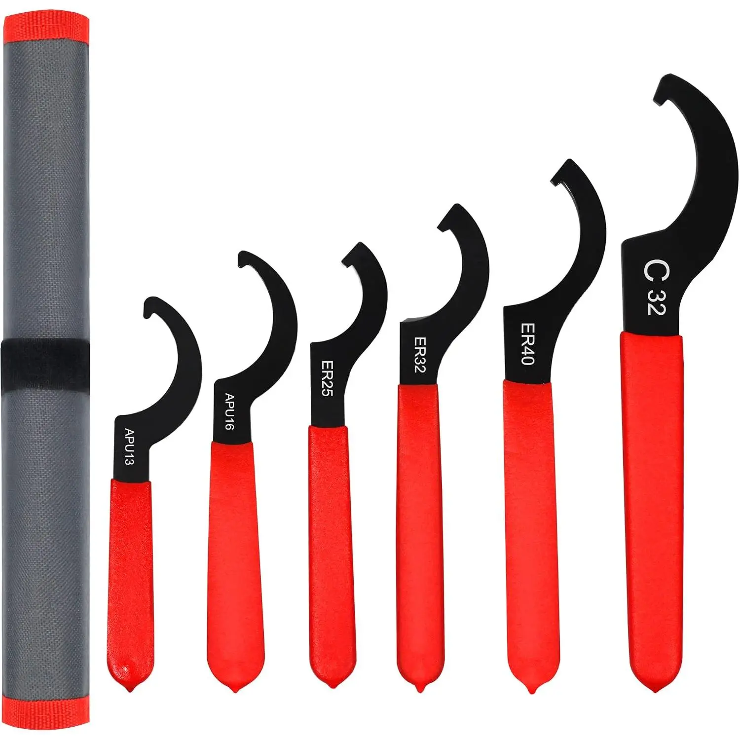 6Pcs Corrosion-Proof Heat-Treated Spanner Wrench Set, Mechanic Tools for Motorcycle Coilover Shock Adjustment