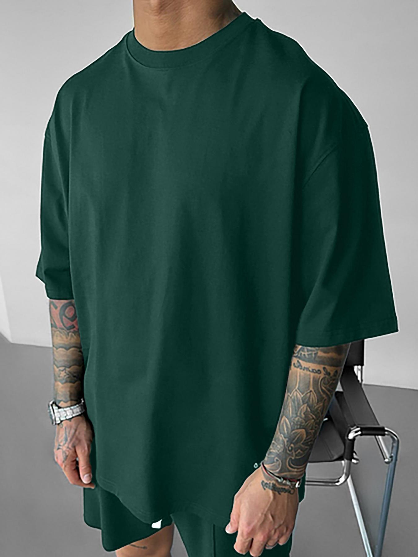 Men's Fashionable Street Round Neck Short-sleeved T-shirt, Regular Fit Casual Fashion Soft Comfy T-shirt for Daily Wear, Men's Top for All Seasons