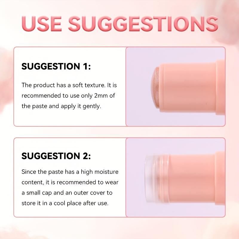 Jelly Highlighter Stick Waterproof and Sweatproof Long-lasting Brightening Party Holiday Gift