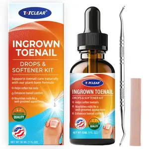 Ingrown Toenail Relief Kit with Removal Tool & Corrector Drops, 30ml Effective Ingrown Toenail Care Solution for Men Women