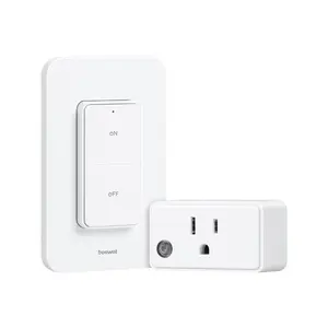 Remote Control Outlet Wireless Wall Switch, 200FT Long Range RF Remote Light Switch, Mini Electrical Outlet Plug, 15A/1875W High-Power for Lamps, Lights, Household Appliances, ETL Listed