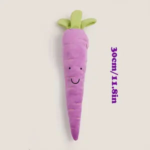 Dog Squeaky Plush Toy, Pet Chew-Resistant Toy for Dogs and Cats, Squeaky Carrot Plush Toy Suitable for Aggressive Chewers, Pet Toy for Teething Dogs, Small to Medium Breeds